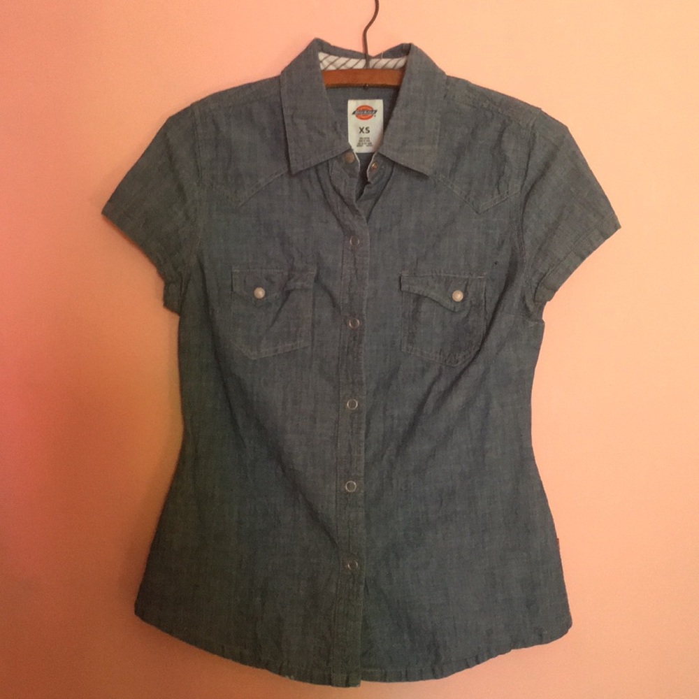 Jean printed button down